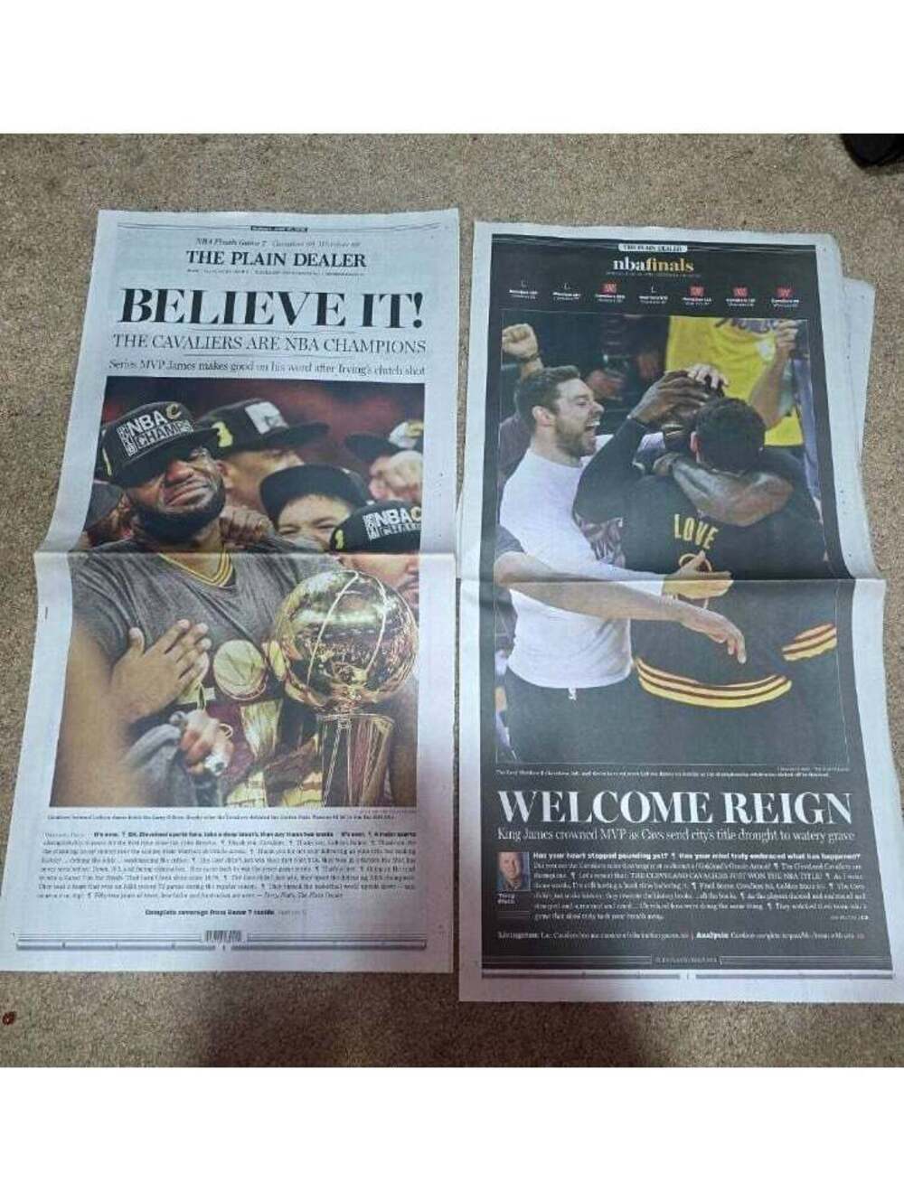 Cleveland Cavaliers Championship Plain Dealer
